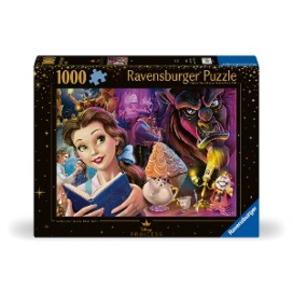 Ravensburger Puzzle 12000883 - Belle, die Disney Prinzessin - 1000 Teile Disney Puzzle für Erwachsene und Kinder ab 14 J