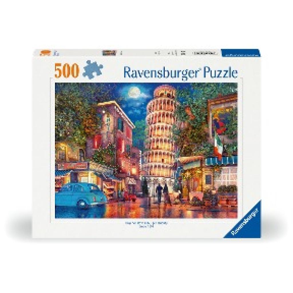 Ravensburger Puzzle 12000709 - Abends in Pisa - 500 Teile Puzzle für Erwachsene und Kinder ab 12 Jahren