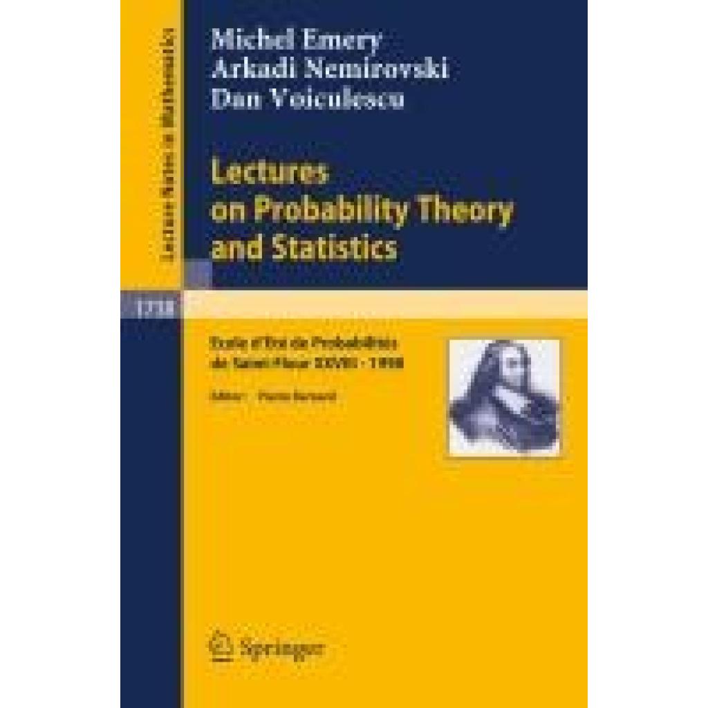 Emery, M.: Lectures on Probability Theory and Statistics