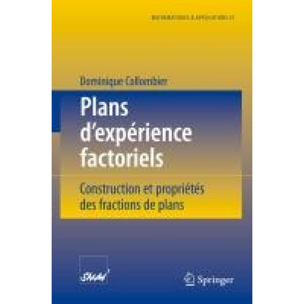 Collombier, Dominique: Plans d'expérience factoriels