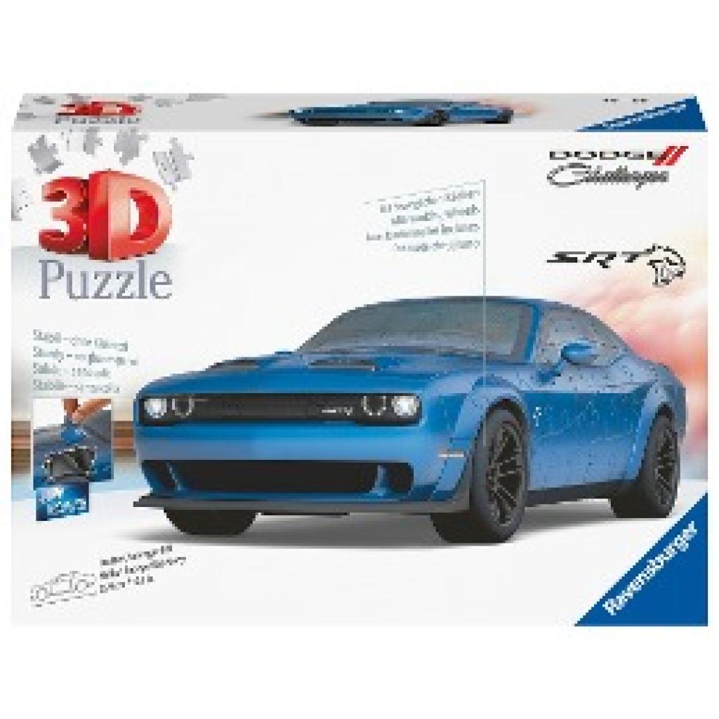 Ravensburger 3D Puzzle 11283 - Dodge Challenger SRT Hellcat Redeye Widebody - Das stärkste Muscle Car der Welt als 3D Pu