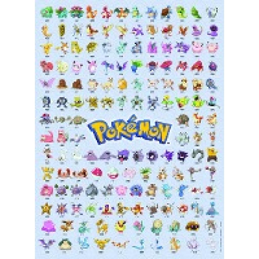 Ravensburger Puzzle 12000511 - Die ersten 151 Pokémon - 500 Teile Pokémon Puzzle für Erwachsene und Kinder ab 12 Jahren