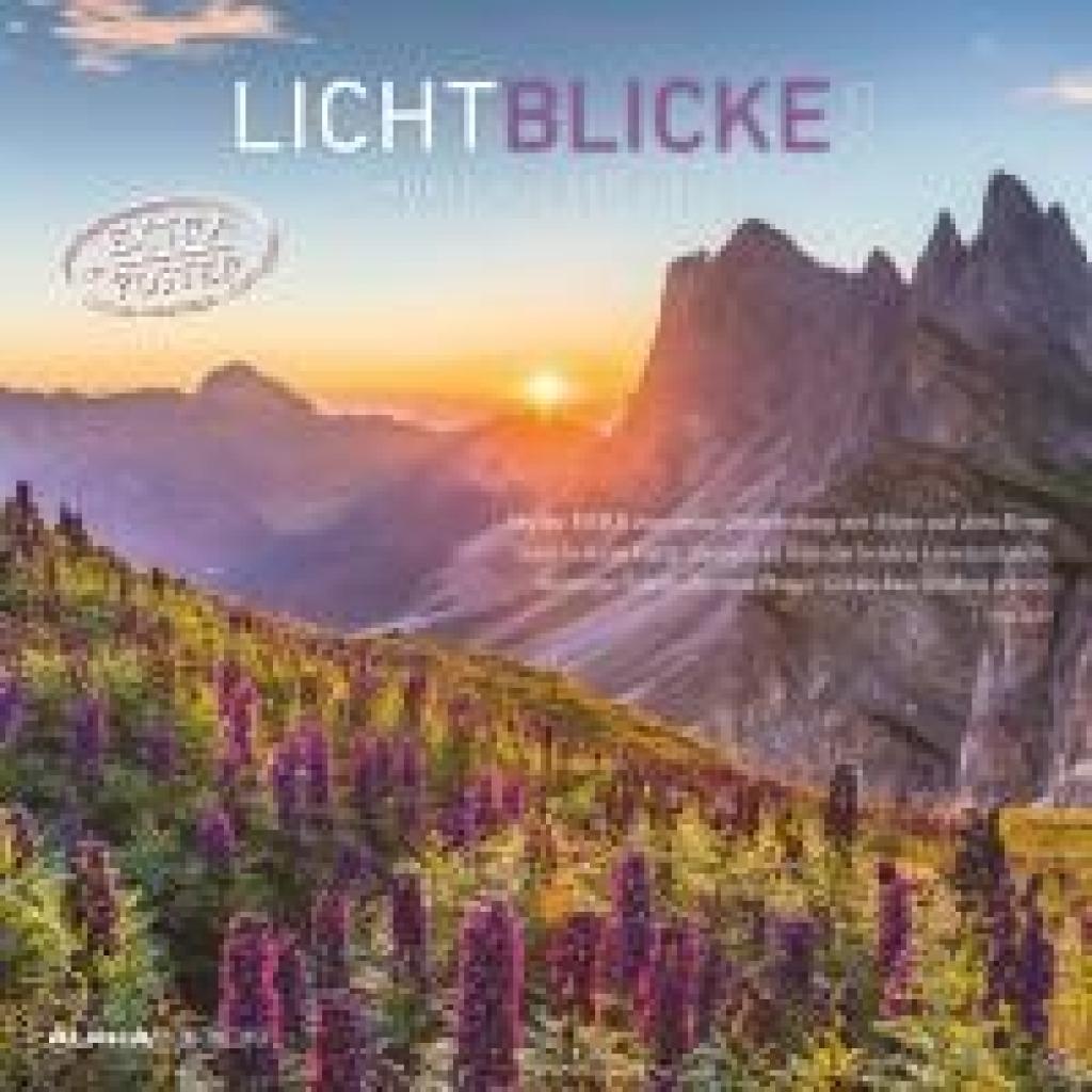 Lichtblicke 2025 - Broschürenkalender 30x30 cm (30x60 geöffnet) - Kalender mit Platz für Notizen - inkl. Poster - Bibelz