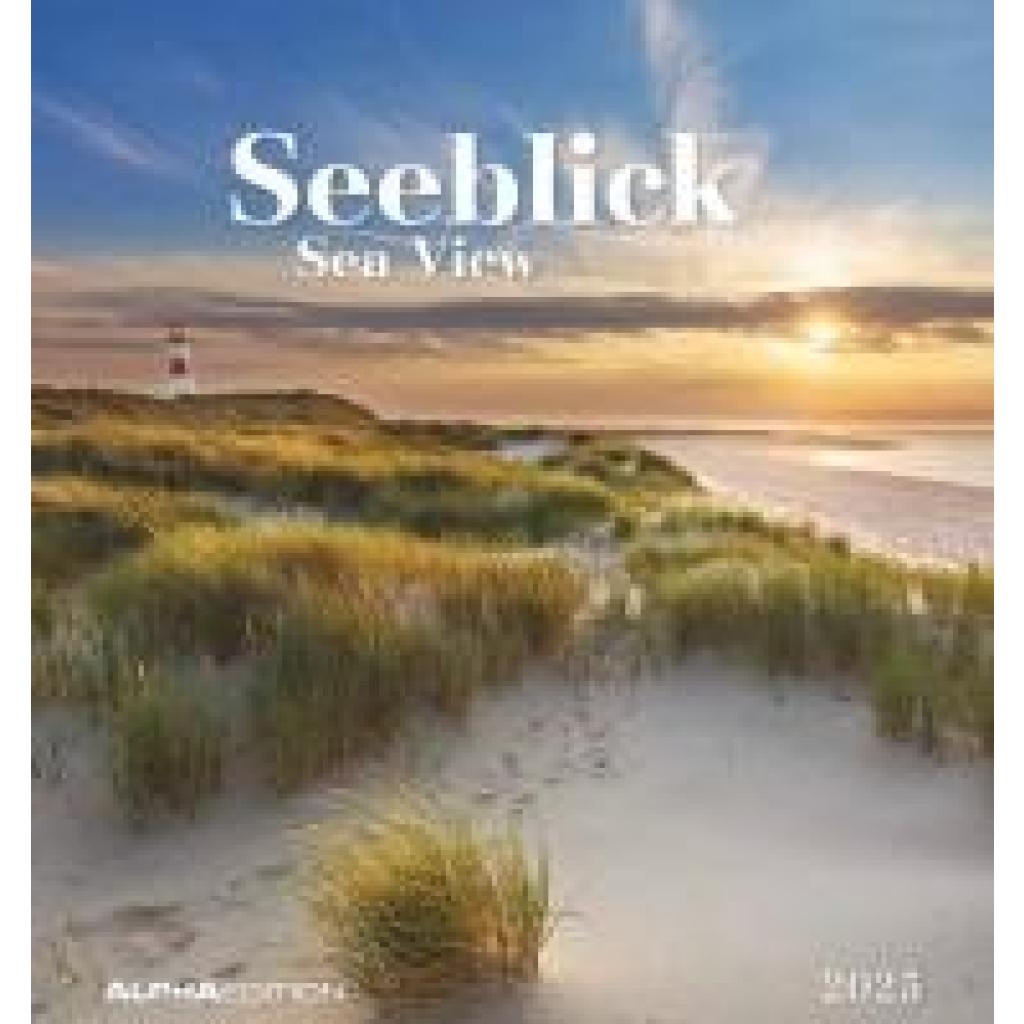 Seeblick 2025 - Postkartenkalender 16x17 cm - Sea View - zum Aufstellen oder Aufhängen - Monatskalendarium - Gadget - Mi