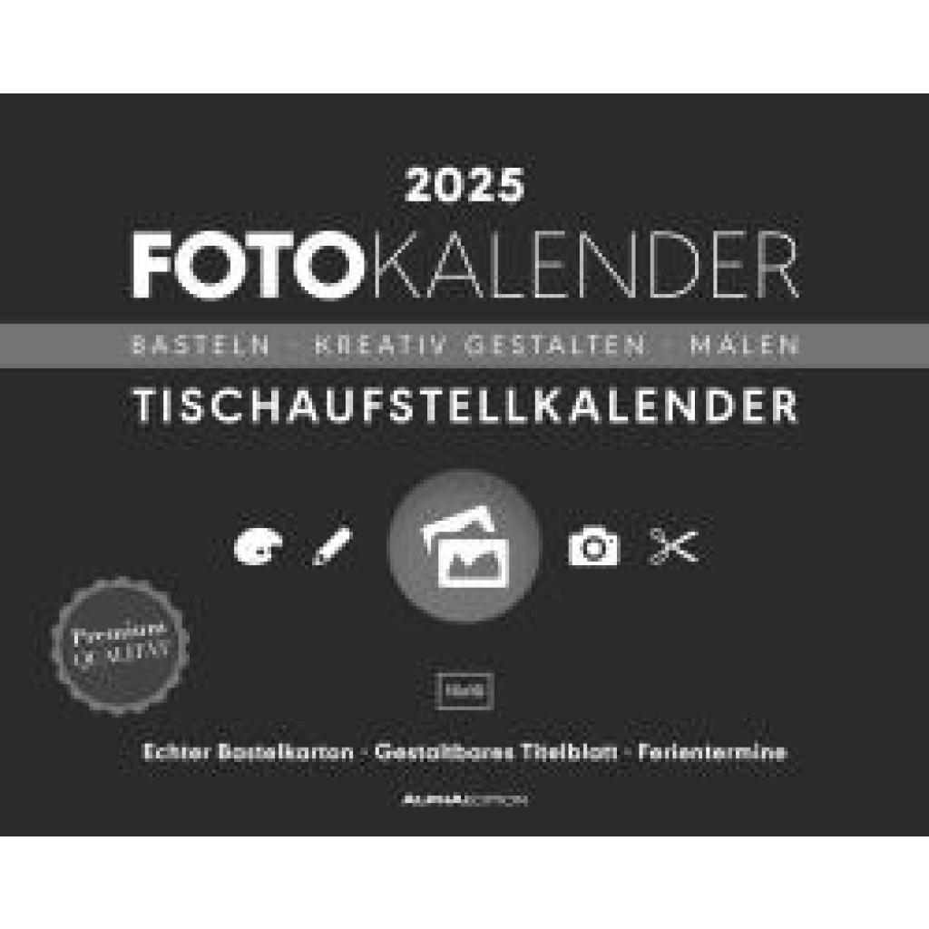 Creative Line Tischaufsteller quer 2025 - Kreativ-Kalender - DIY-Kalender - Kalender zum Basteln - Tischkalender - 20x16