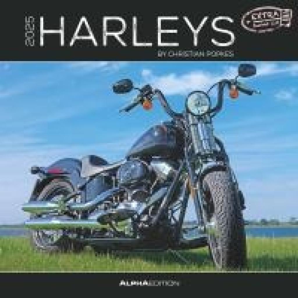 Harleys 2025 - Broschürenkalender 30x30 cm (30x60 geöffnet) - Kalender mit Platz für Notizen - Motorräder - Bildkalender