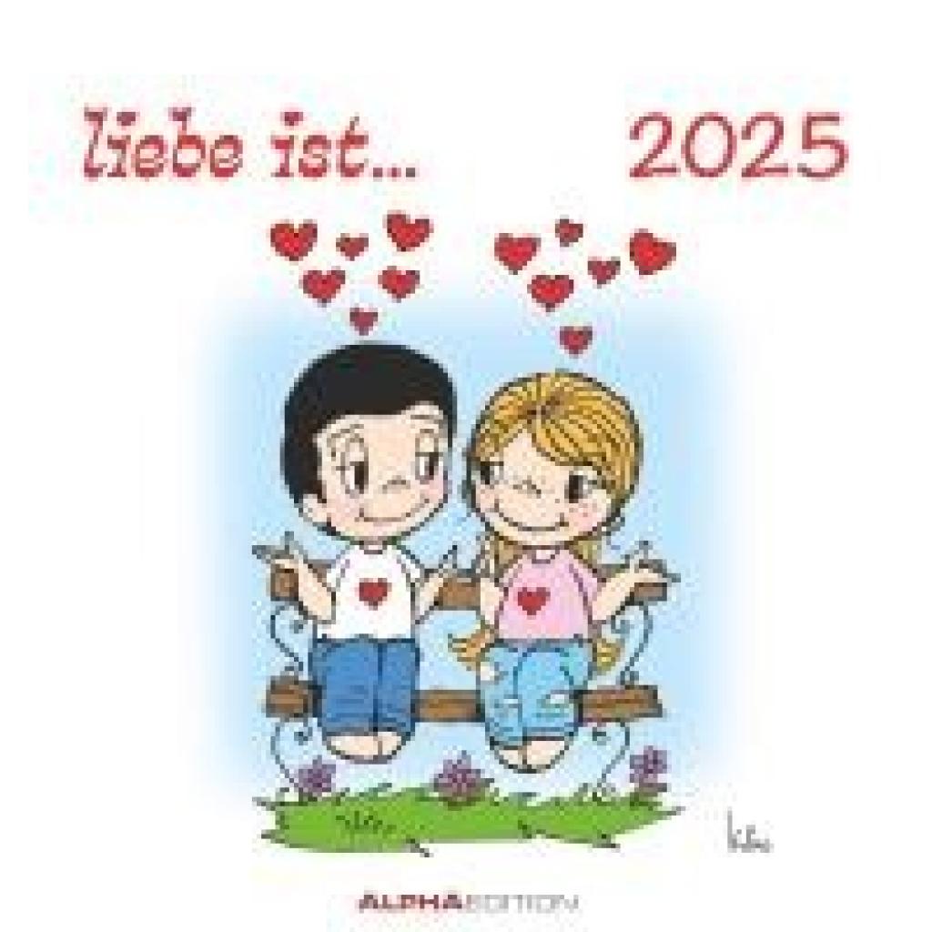 liebe ist... 2025 - Postkarten-Kalender - Kalender-mit-Postkarten - zum-raustrennen - 16x17