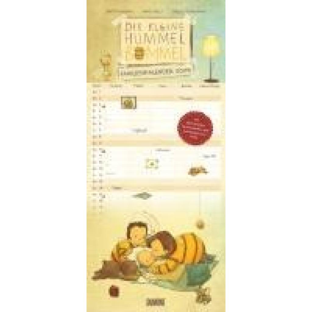 DUMONT - Die kleine Hummel Bommel Familienkalender 2025, 22x49,5cm, Familienplaner mit 5 Spalten, Ideen von Britta Sabba