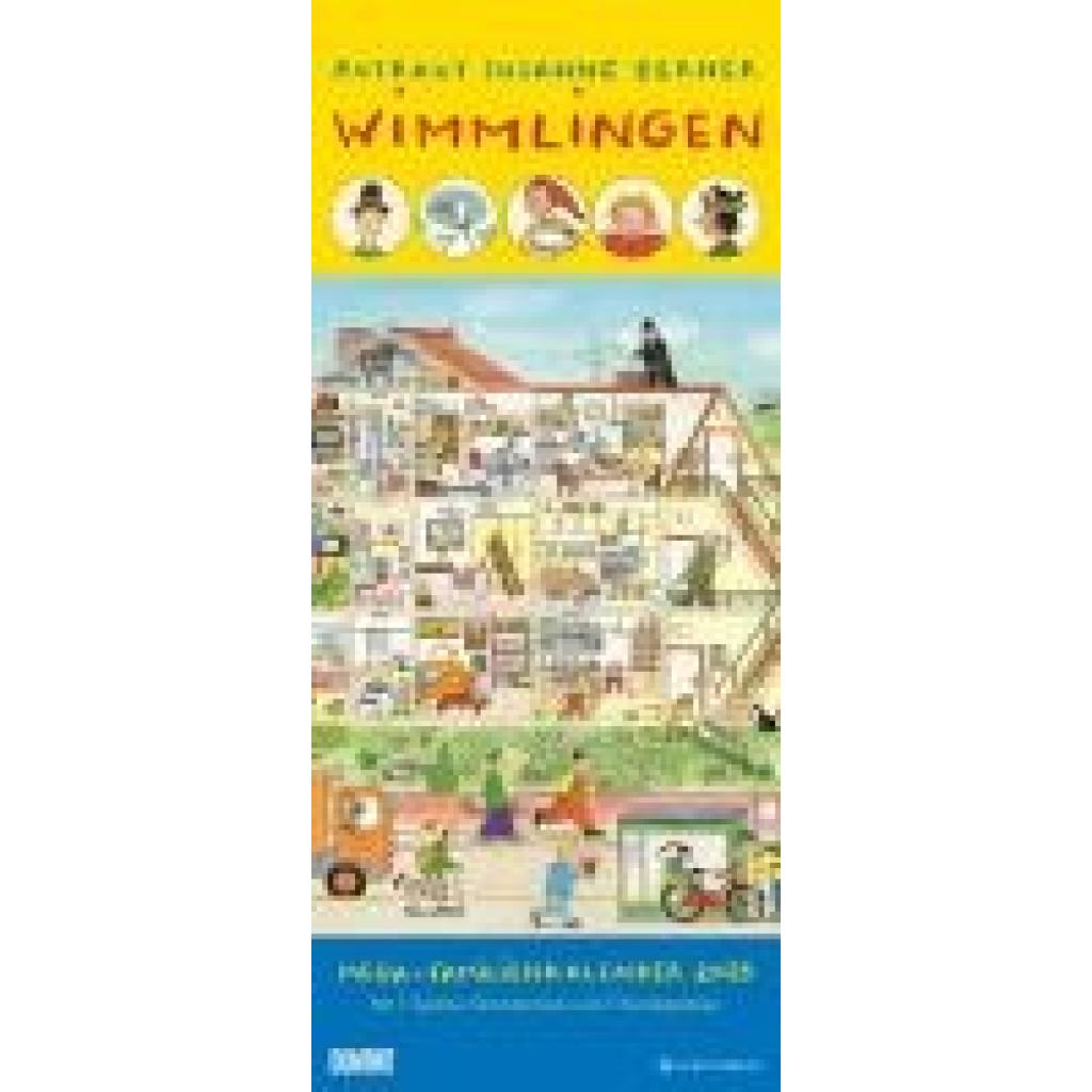 Wimmlingen 2025 - Mega-Familienkalender mit 7 Spalten - Mit 2 Stundenplänen und Ferientabelle - Hochformat 30,0 x 70,0 c