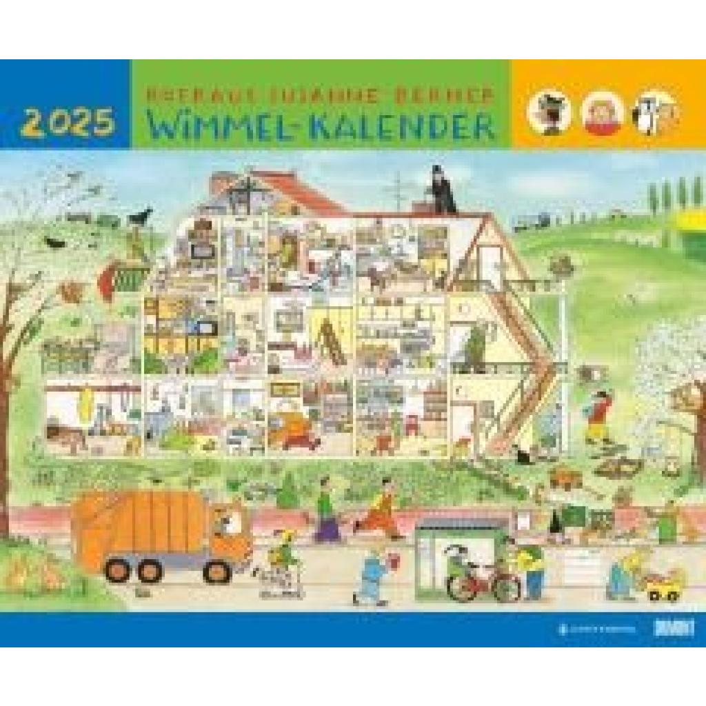 Wimmel-Kalender 2025 - DUMONT Kinderkalender - Wandkalender 60 x 50 cm - Spiralbindung