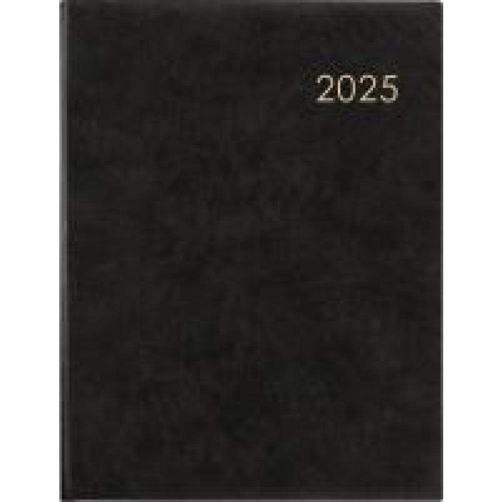 Wochenbuch anthrazit 2025 - Bürokalender 21x26,5 cm - 1 Woche auf 2 Seiten - mit Eckperforation und Fadensiegelung - Not