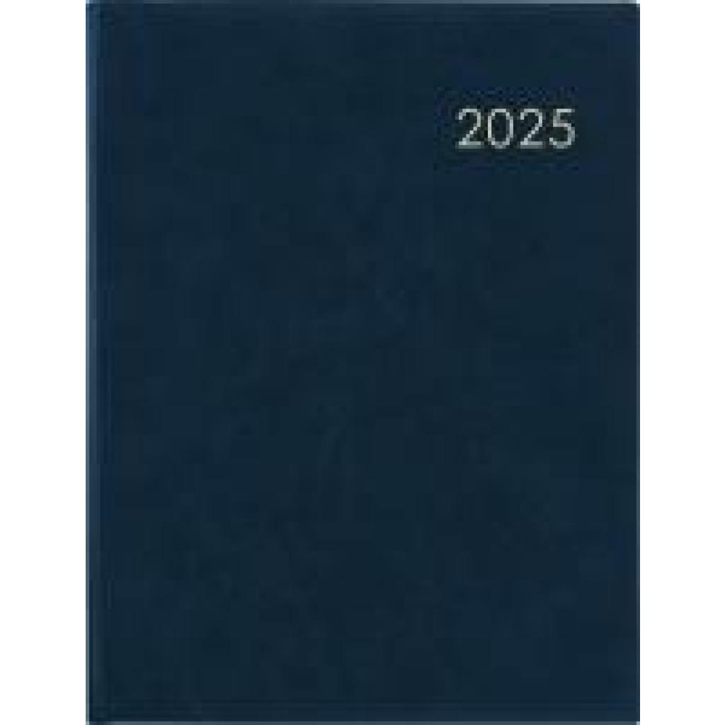 Wochenbuch blau 2025 - Bürokalender 21x26,5 cm - 1 Woche auf 2 Seiten - mit Eckperforation und Fadensiegelung - Notizbuc