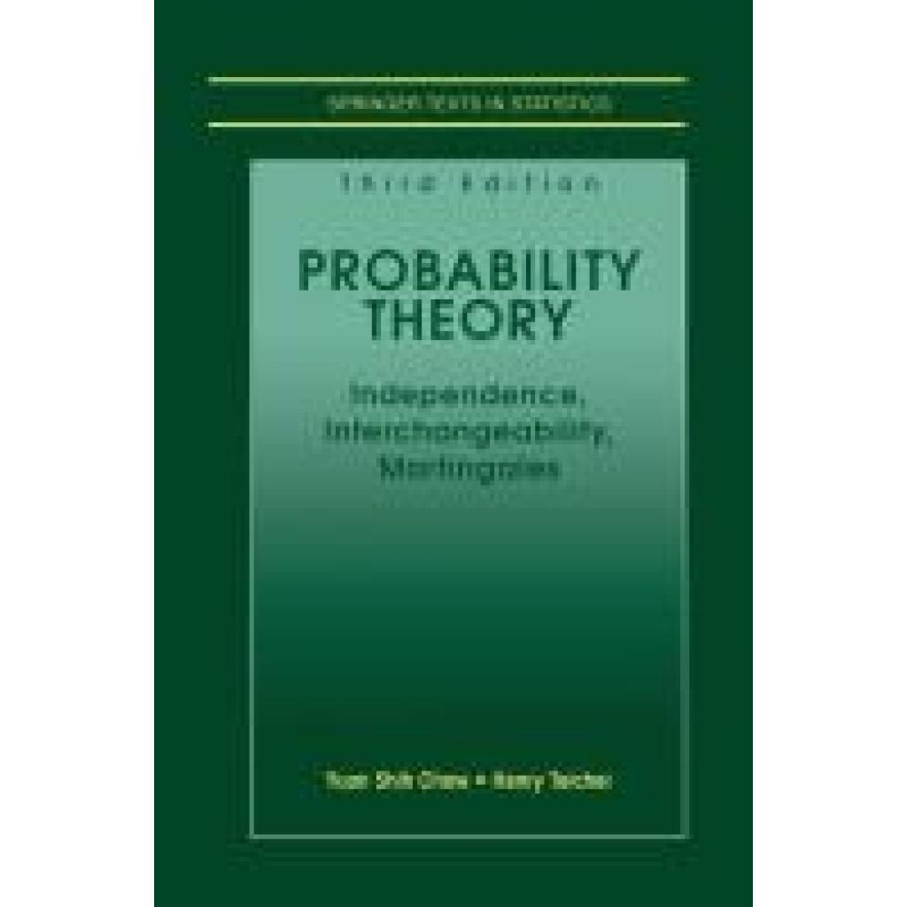 Teicher, Henry: Probability Theory