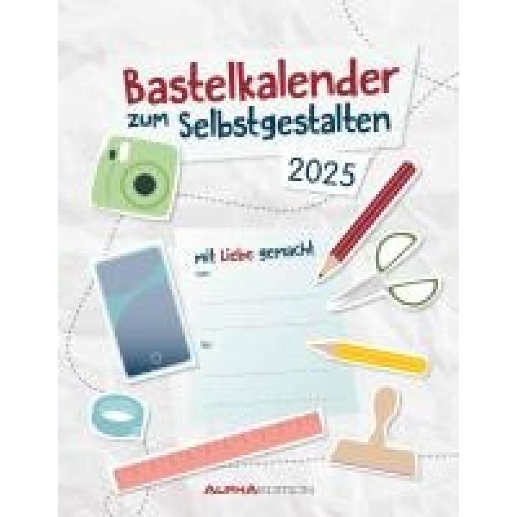 Do-it Yourself weiß 2025 - Wandkalender - Bastelkalender - DIY-Kalender - 24x31
