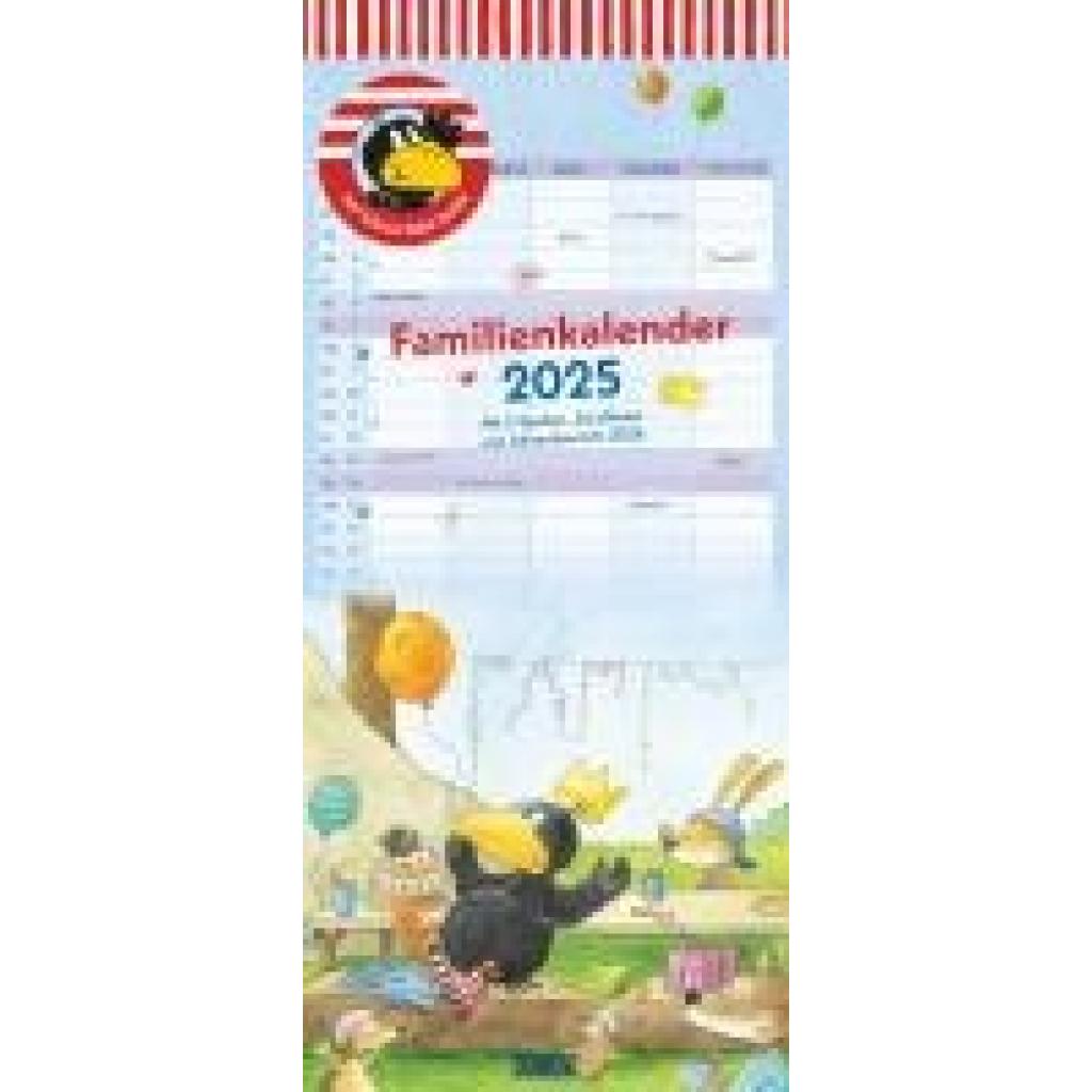 Moost, Nele: DUMONT - Der kleine Rabe Socke 2025 Familienkalender, 22x49,5cm, Planer mit 5 Spalten für die ganze Familie