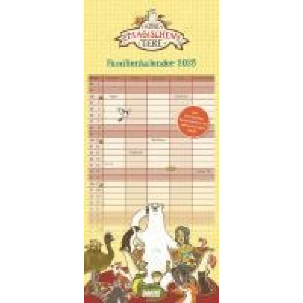 Auer, Margit: Schule der magischen Tiere Familienkalender 2025 - Wandkalender - Familienplaner mit 5 Spalten - Format 22