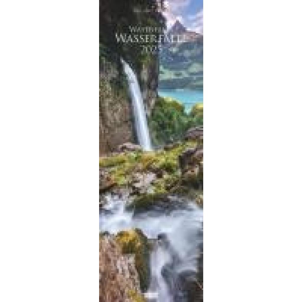 Wasserfälle 2025 - Foto-Kalender - King-Size - 34x98 - Waterfalls - Natur