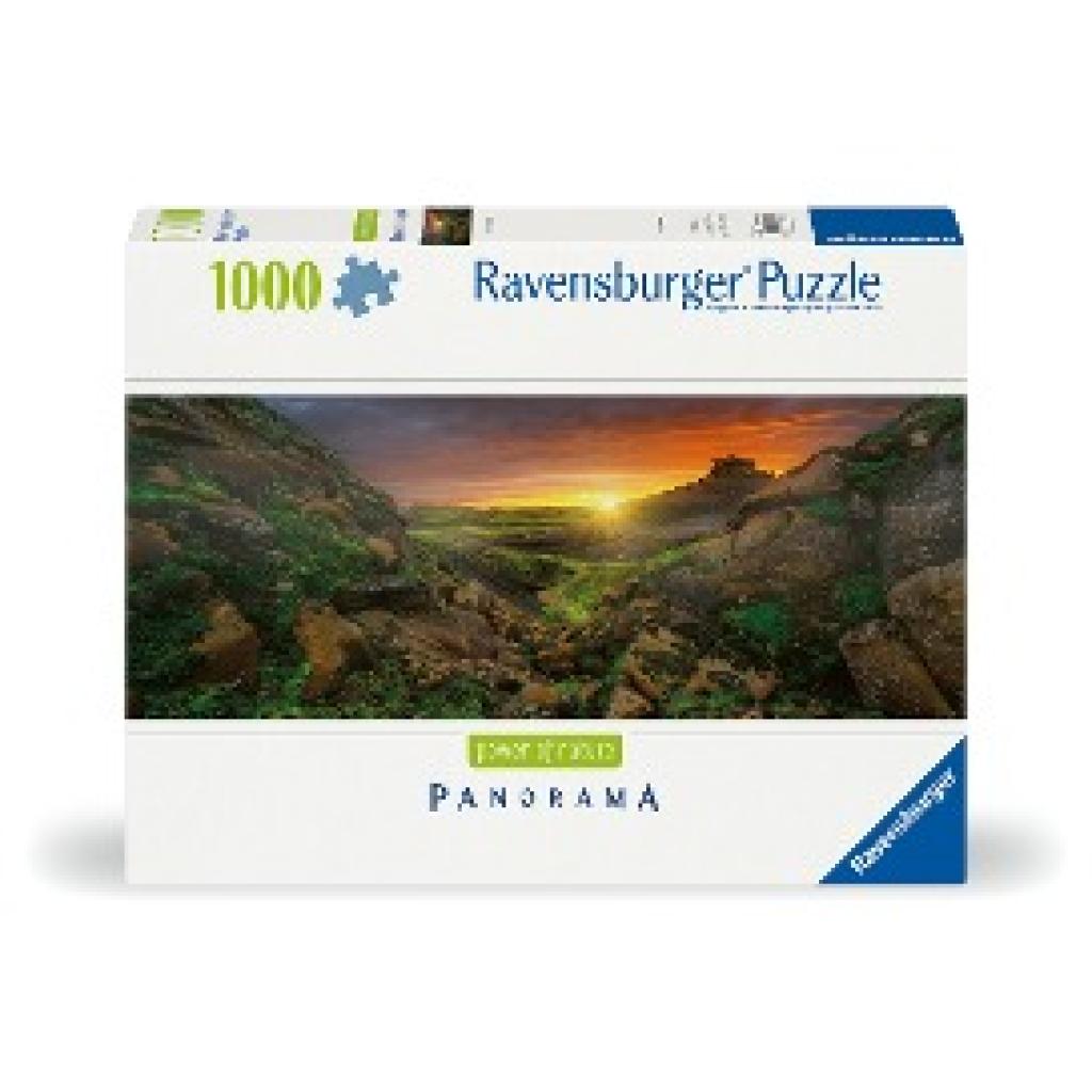 Ravensburger Puzzle 12000046 - Sonne über Island - 1000 Teile Puzzle für Erwachsene und Kinder ab 14 Jahren, Landschafts