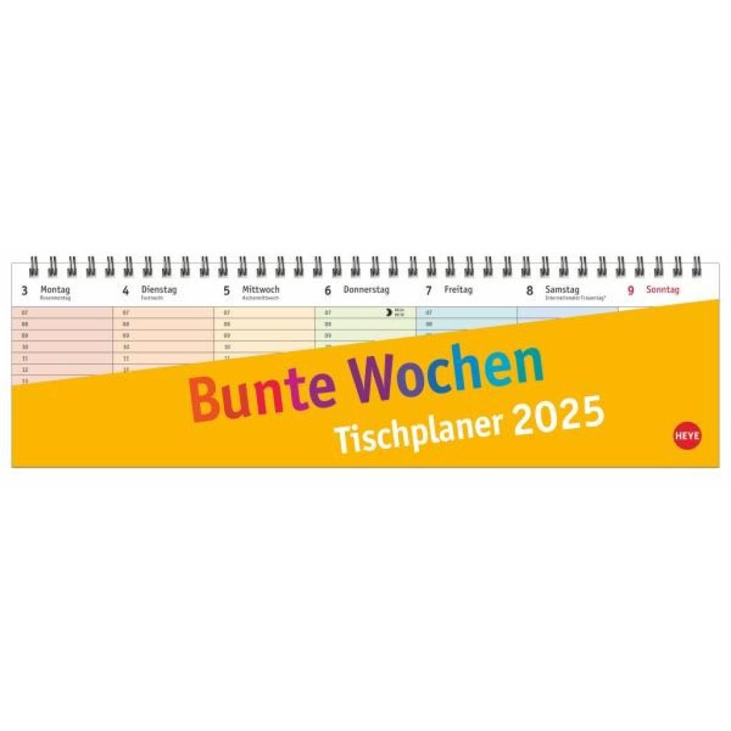 Bunte Wochen Wochenquerplaner 2025