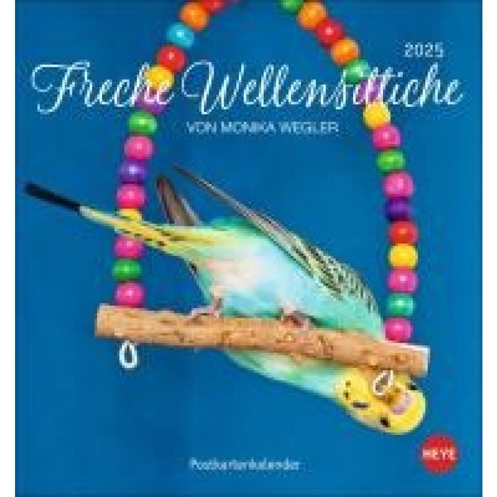 Freche Wellensittiche Postkartenkalender 2025