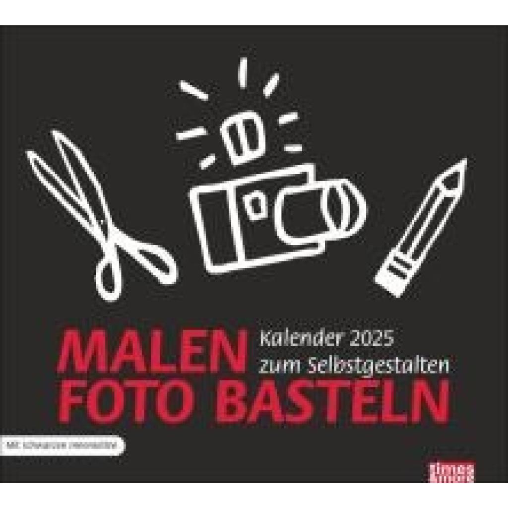 Bastelkalender schwarz 2025