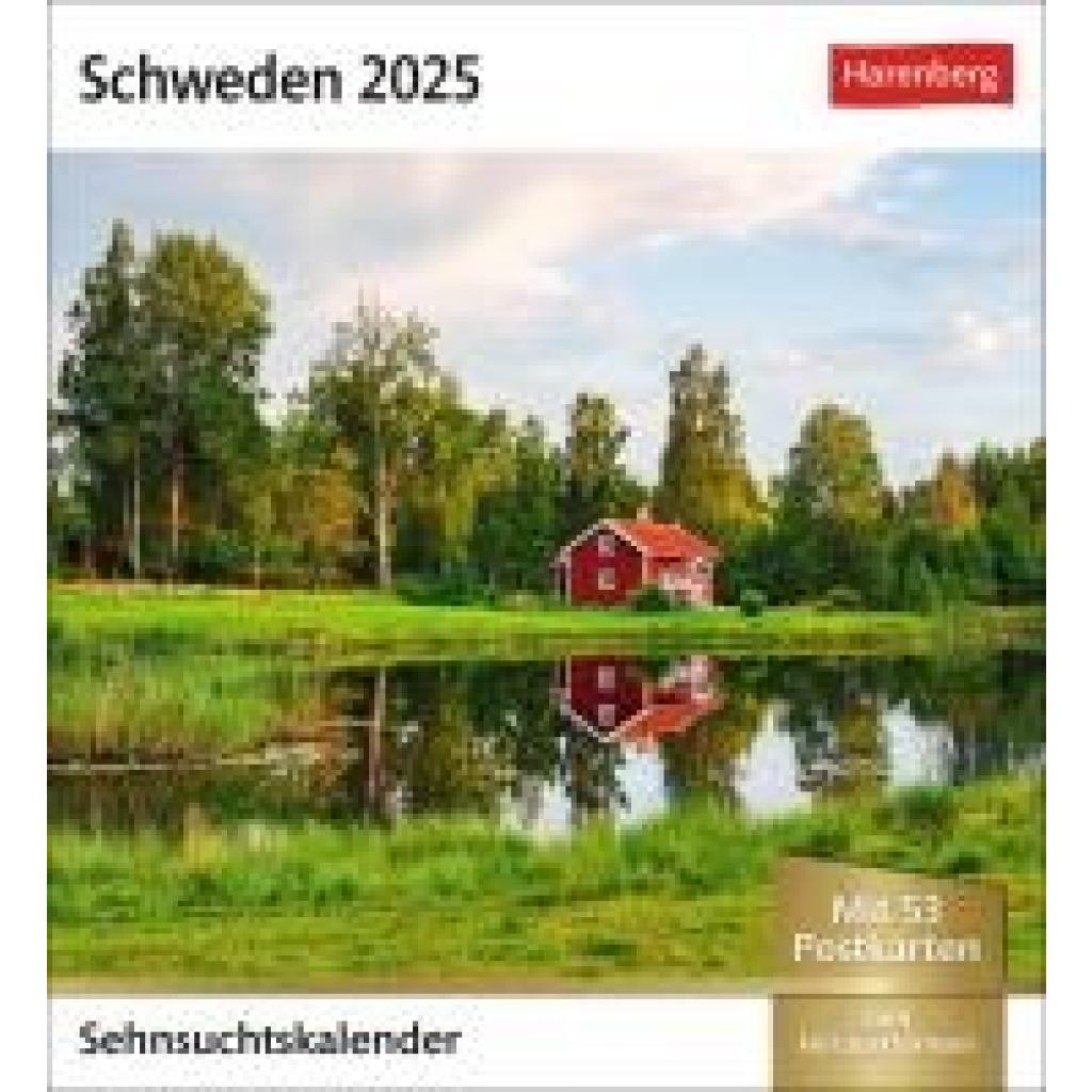 Skogedal, Torbjörn: Schweden Sehnsuchtskalender 2025 - Wochenkalender mit 53 Postkarten