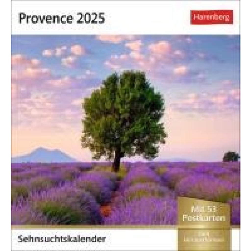 Provence Sehnsuchtskalender 2025 - Wochenkalender mit 53 Postkarten