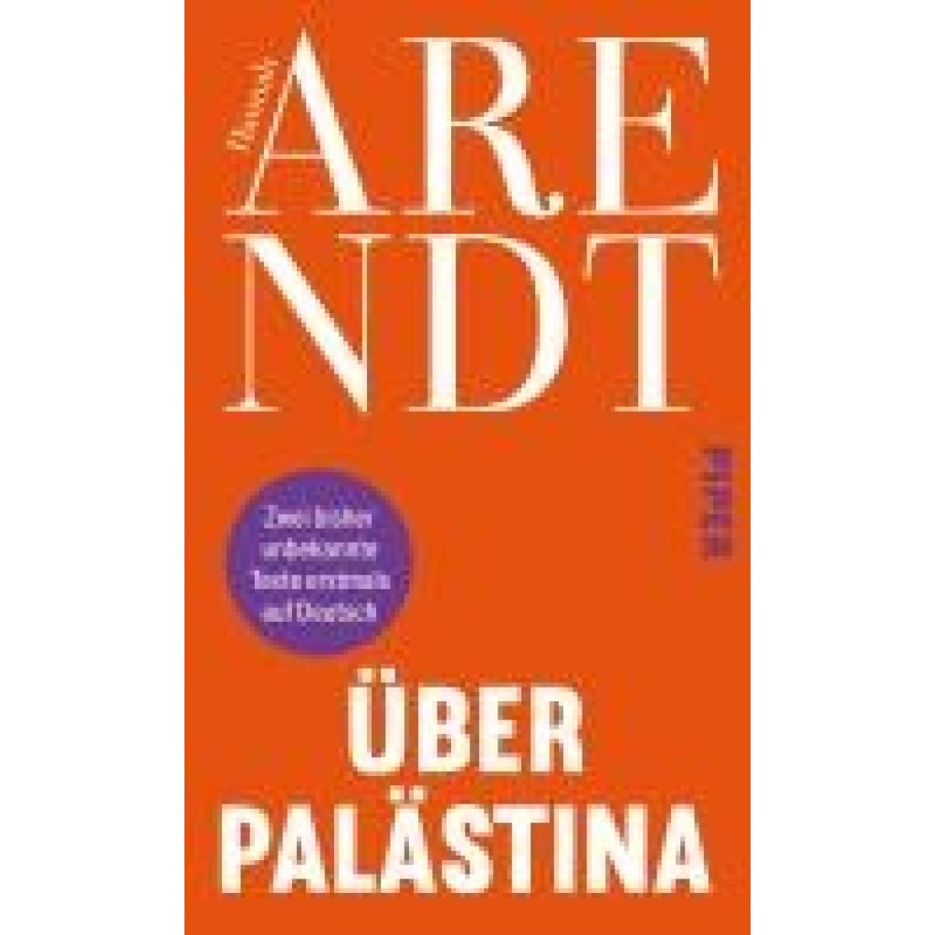 Arendt, Hannah: Über Palästina