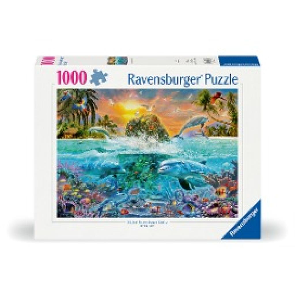 Ravensburger Puzzle 12000887 - Die Unterwasserinsel - 1000 Teile Puzzle für Erwachsene und Kinder ab 14 Jahren