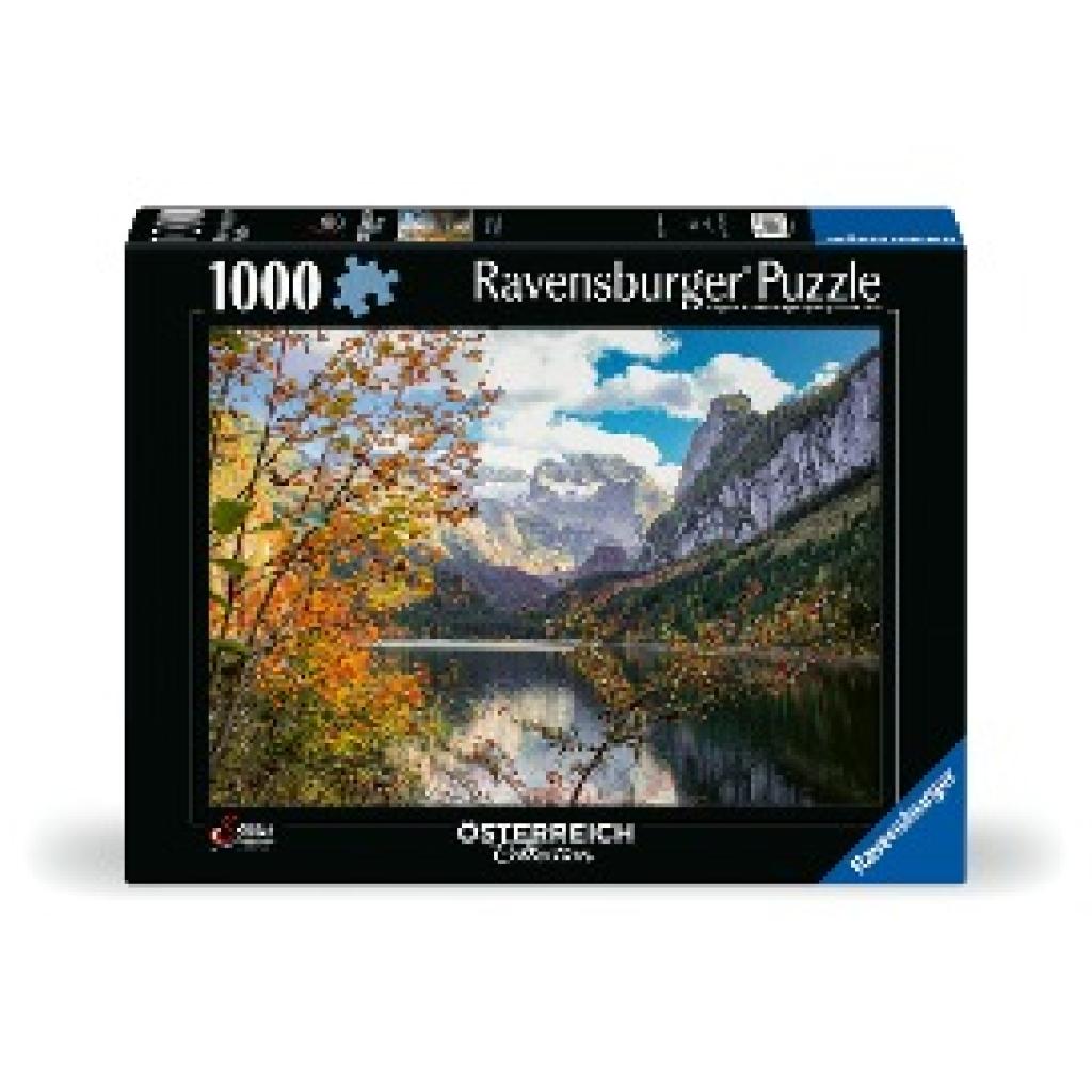 Ravensburger Puzzle 12000834 - Vorderer Gosausee - 1000 Teile Puzzle für Erwachsene ab 14 Jahren