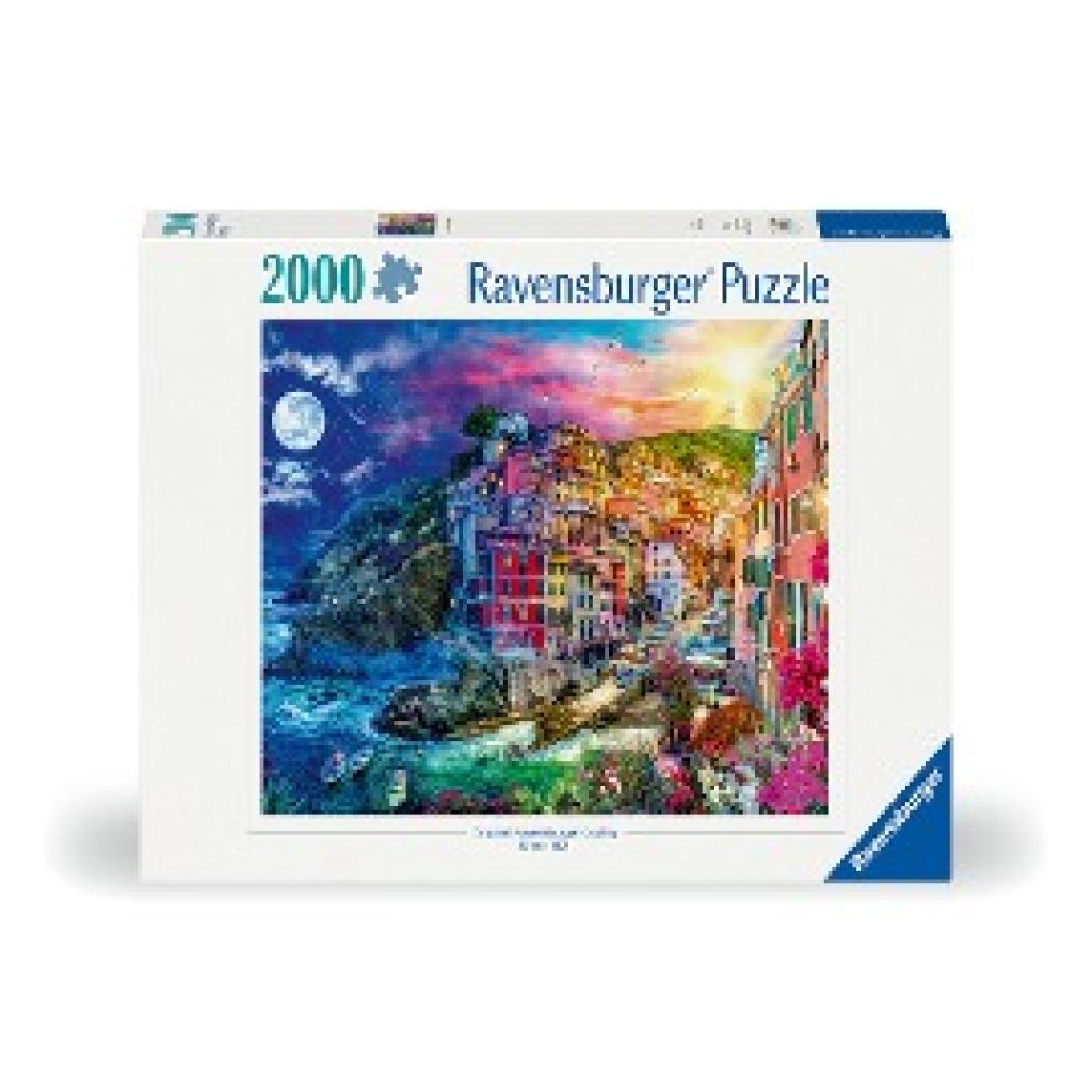 Ravensburger Puzzle 12000803 - Farbenfrohe Cinque Terre - 2000 Teile Puzzle für Erwachsene ab 14 Jahren