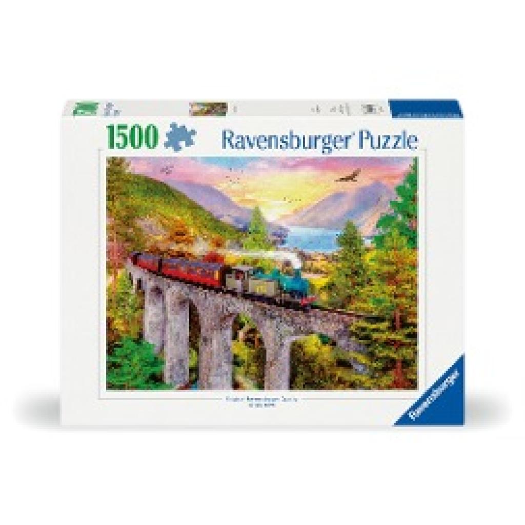 Ravensburger Puzzle 12000795 - Zugfahrt im Herbst - 1500 Teile Puzzle für Erwachsene ab 14 Jahren