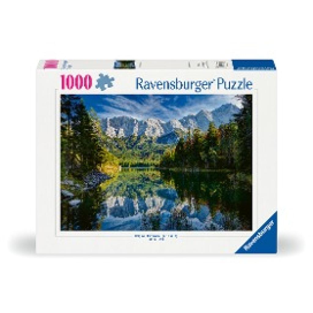 Ravensburger Puzzle 12000653 - Eibsee mit Wettersteingebirge - 1000 Teile Puzzle für Erwachsene und Kinder ab 14 Jahren,