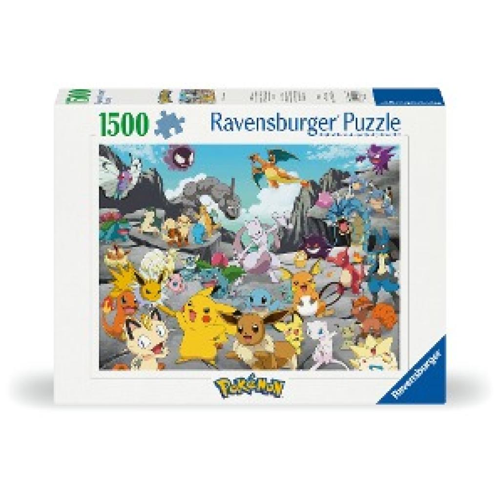 Ravensburger Puzzle 12000726 - Pokémon Classics - 1500 Teile Puzzle für Erwachsene und Kinder ab 14 Jahren, Pokémon Puzz