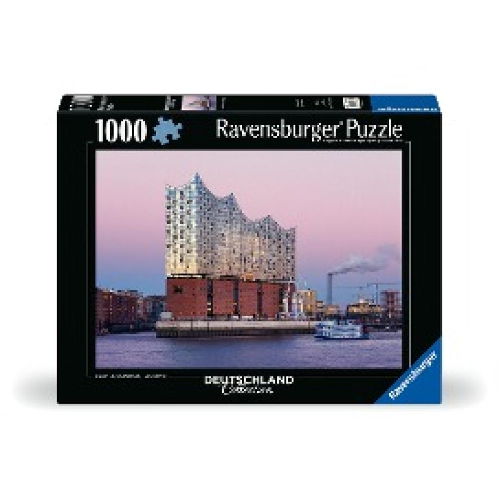 Ravensburger Puzzle 12000677 - Elbphilharmonie, Hamburg - 1000 Teile Puzzle für Erwachsene und Kinder ab 14 Jahren, Stad