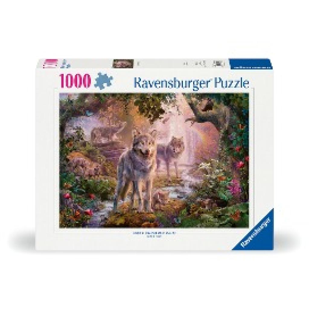 Ravensburger Puzzle 12000465 - Wolffamilie im Sommer - 1000 Teile Puzzle für Erwachsene und Kinder ab 14 Jahren, Puzzle 