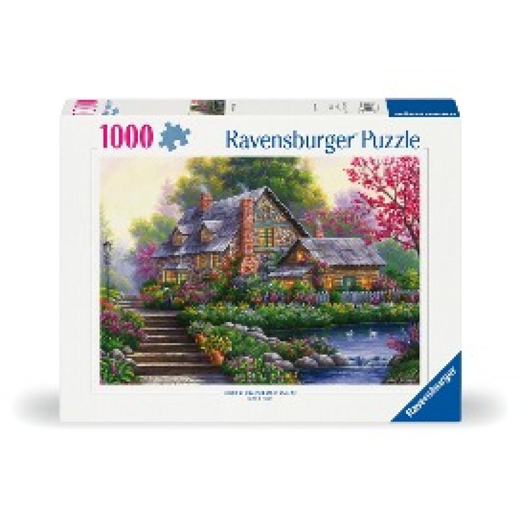 Ravensburger Puzzle 12000464 - Romantisches Cottage - 1000 Teile Puzzle für Erwachsene und Kinder ab 14 Jahren