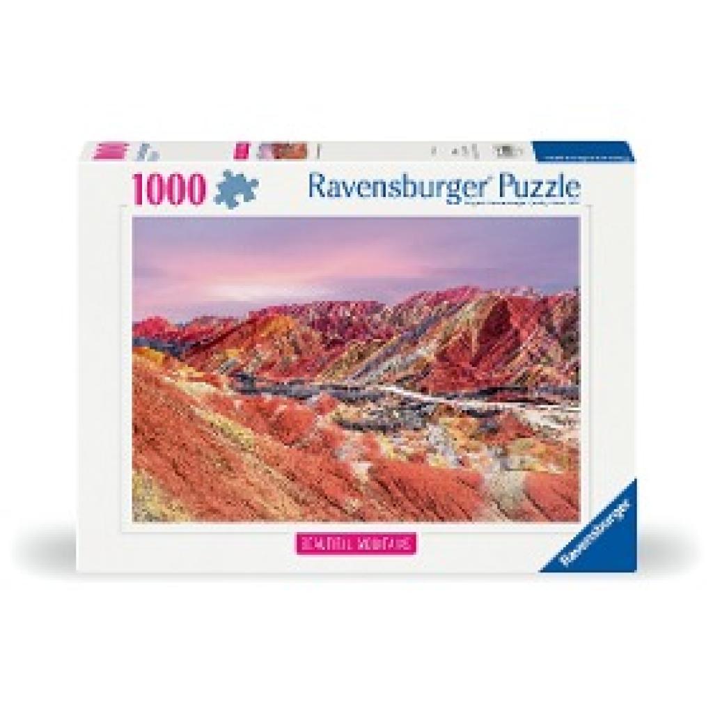 Ravensburger Puzzle 12000252 - Regenbogenberge, China - 1000 Teile Puzzle, Beautiful Mountains Kollektion, für Erwachsen
