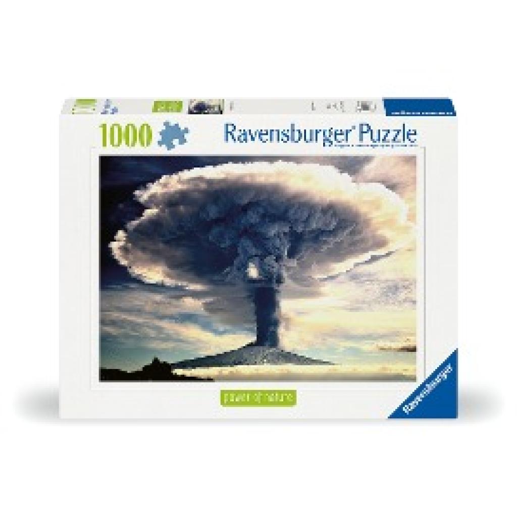 Ravensburger Puzzle 12000176 - Vulkan Ätna - 1000 Teile Nature Edition Puzzle für Erwachsene und Kinder ab 14 Jahren