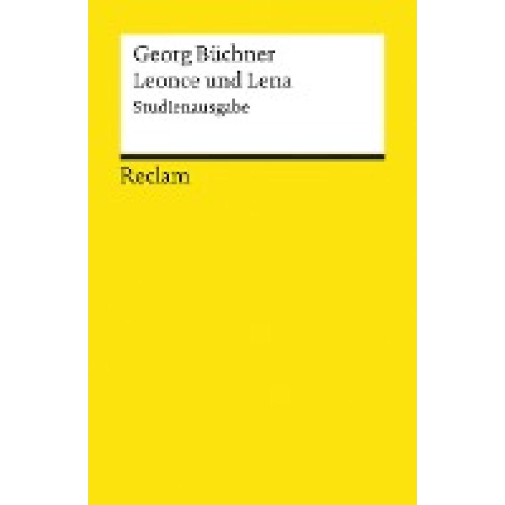 Büchner, Georg: Leonce und Lena. Studienausgabe