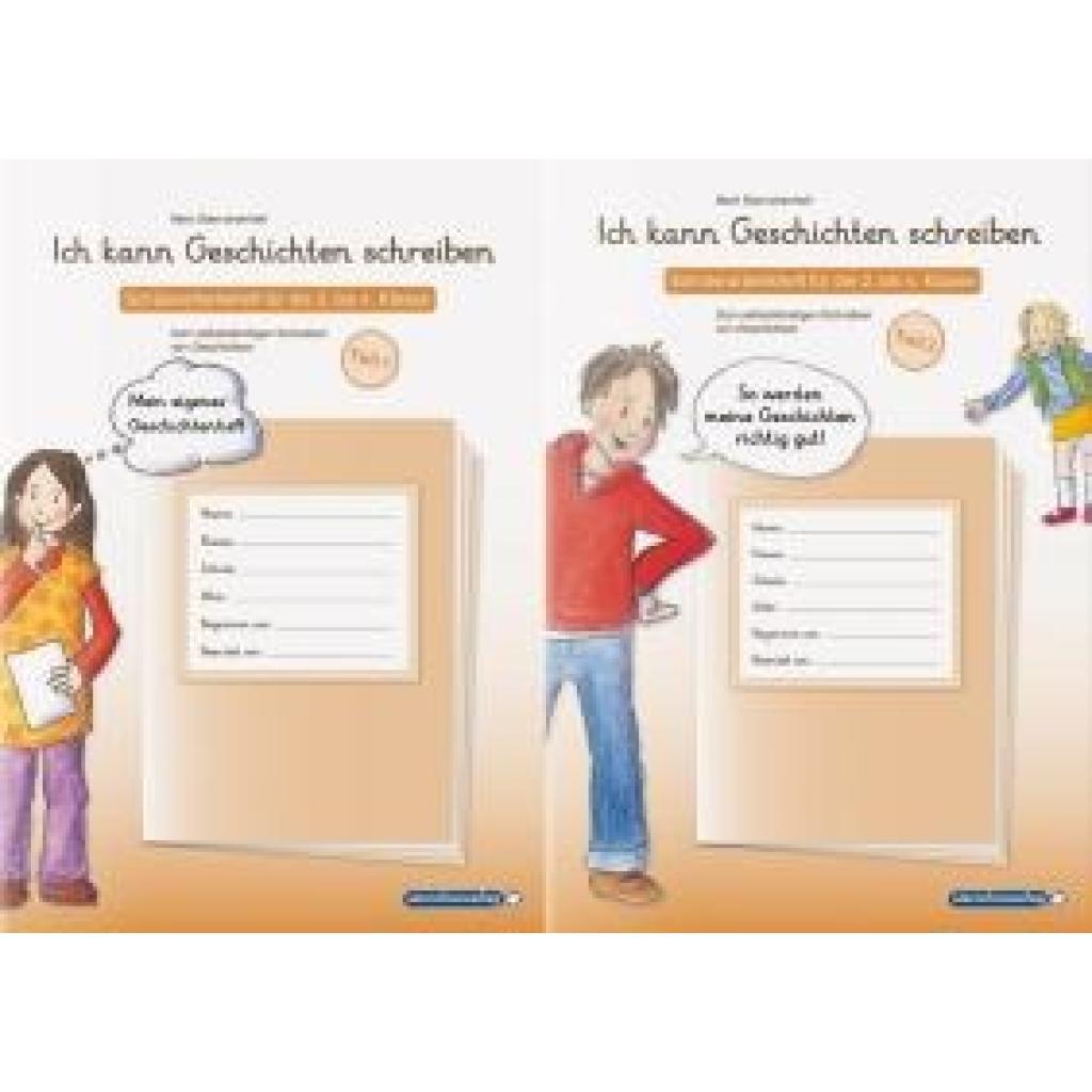 Ich kann Geschichten schreiben Teil 1 und 2 im Set - 2 Schülerarbeitshefte für die 2. bis 4. Klasse