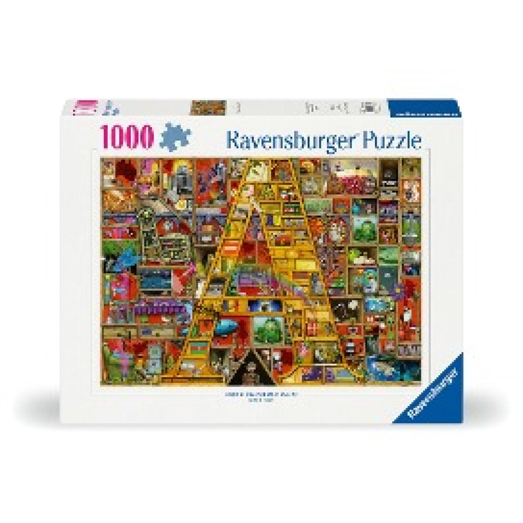 Ravensburger Puzzle 12000333 - Awsome Alphabet A - 1000 Teile Puzzle für Erwachsene und Kinder ab 14 Jahren, Motiv von C