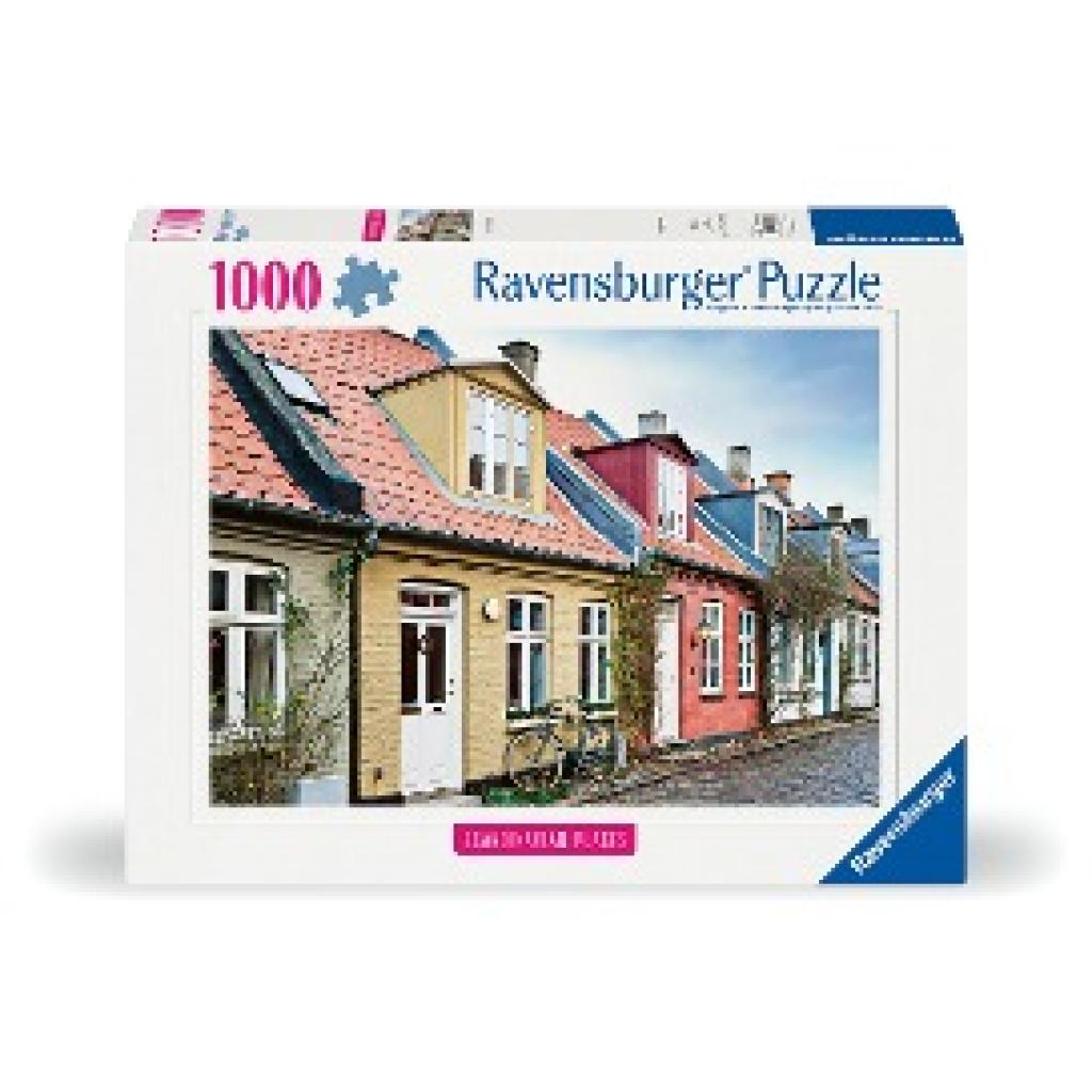 Ravensburger Puzzle Scandinavian Places 12000113 - Häuser in Aarhus, Dänemark 1000 Teile Puzzle für Erwachsene und Kinde