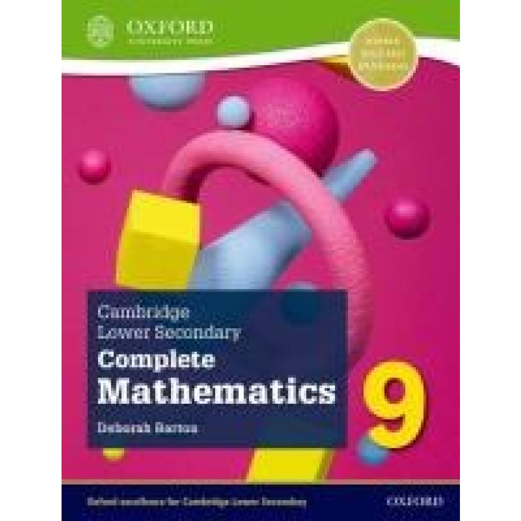 9781382018883 - Cambridge Lower Secondary Complete Mathematics 9 Student Book (Second Edition) - Deborah Barton Kartoniert (TB)