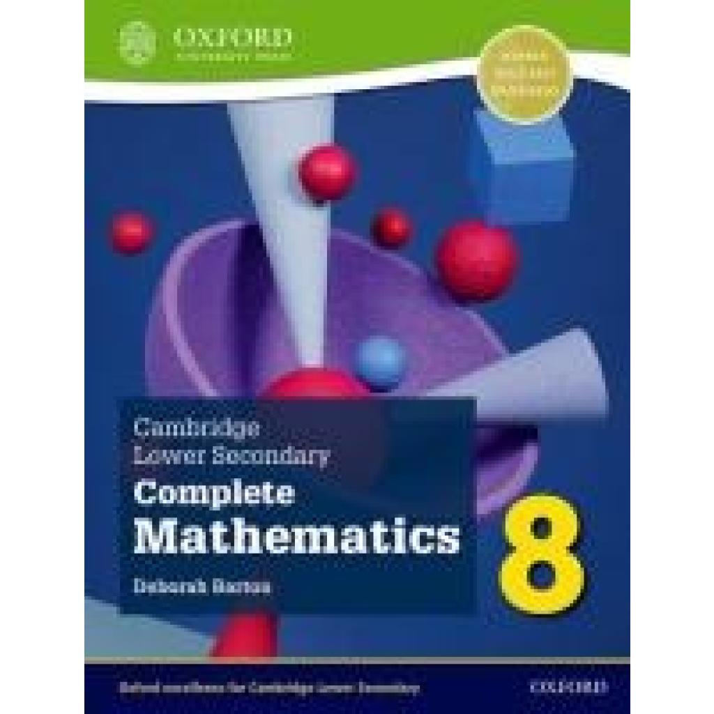 9781382018753 - Cambridge Lower Secondary Complete Mathematics 8 Student Book (Second Edition) - Deborah Barton Kartoniert (TB)