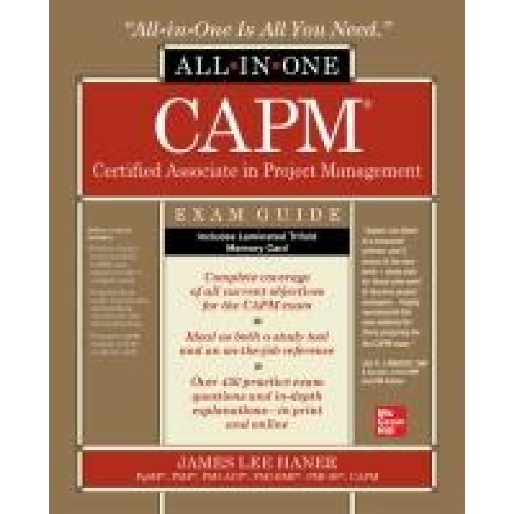 9781260467598 - Haner James CAPM Certified Associate in Project Management All-in-One Exam Guide