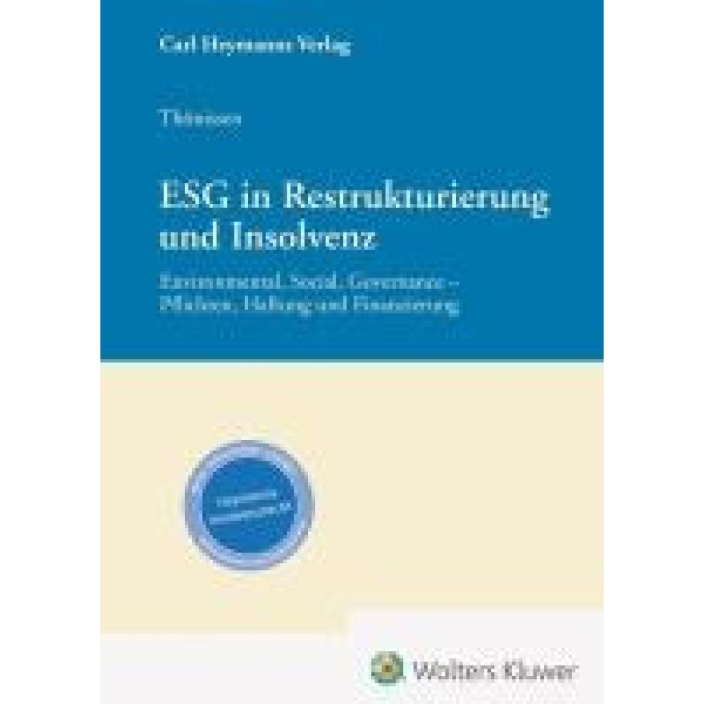 9783452304247 - Thönissen Stefan F ESG in Restrukturierung und Insolvenz 9783452304247 - Thönissen Stefan F ESG in Restrukturierung und Insolvenz