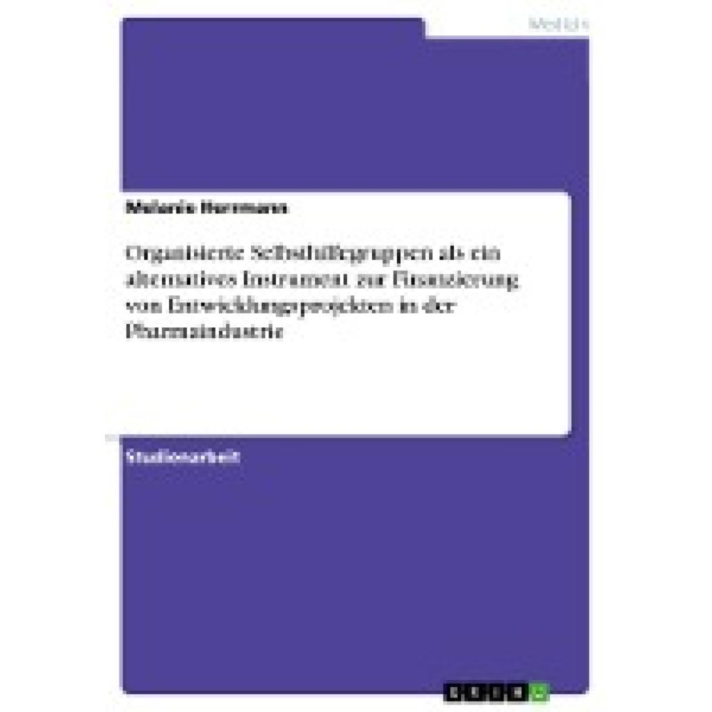 Herrmann, Melanie: Organisierte Selbsthilfegruppen als ein alternatives Instrument zur Finanzierung von Entwicklungsproj