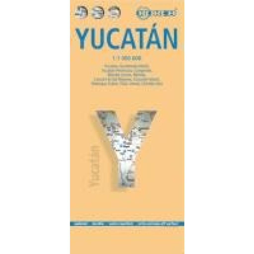 Yucatan 1 : 1 000 000. Road Map + City Maps