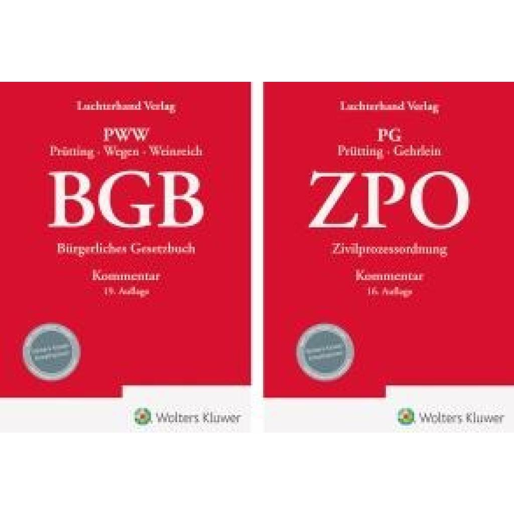 9783472098331 - Bundle BGB Kommentar 19 Auflage und ZPO Kommentar 16 Auflage